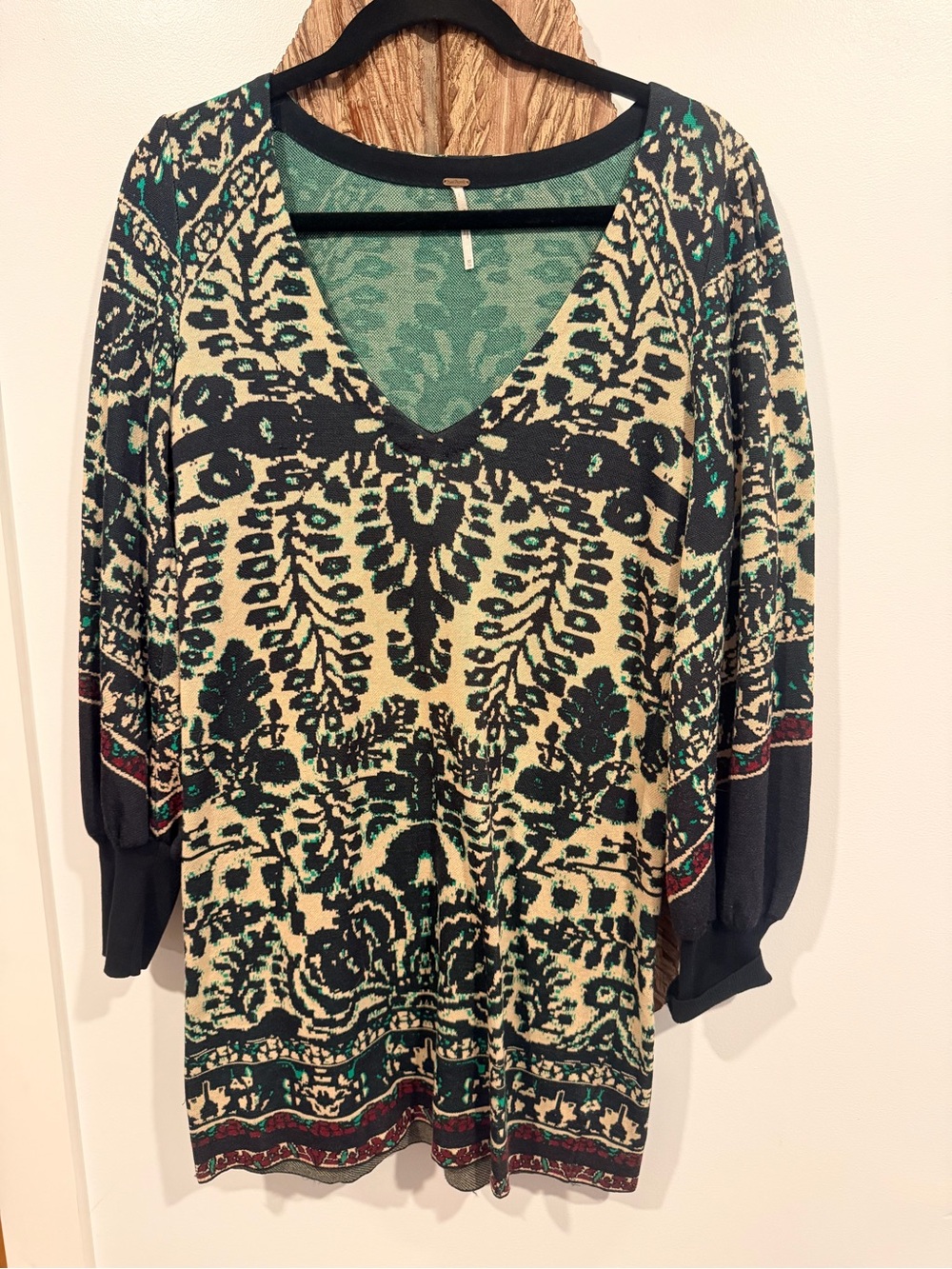 Free People V-Neck Tunic Sweater Dress